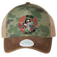 Dead Inside But Its Valentines Skeleton Cupid Legacy Tie Dye Trucker Hat