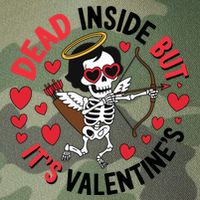 Dead Inside But Its Valentines Skeleton Cupid Legacy Tie Dye Trucker Hat