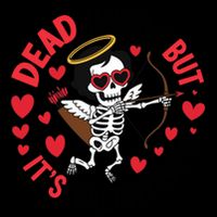Dead Inside But Its Valentines Skeleton Cupid Backpack