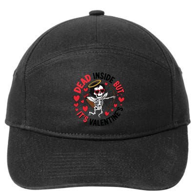 Dead Inside But Its Valentines Skeleton Cupid 7-Panel Snapback Hat