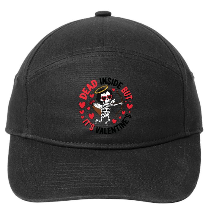 Dead Inside But Its Valentines Skeleton Cupid 7-Panel Snapback Hat