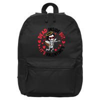 Dead Inside But Its Valentines Skeleton Cupid 16 in Basic Backpack