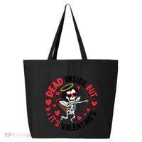 Dead Inside But Its Valentines Skeleton Cupid 25L Jumbo Tote