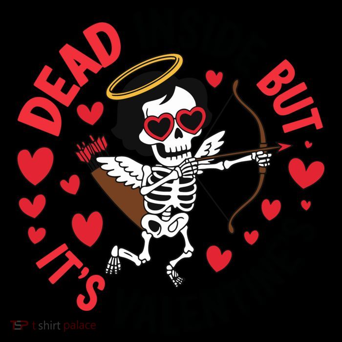 Dead Inside But Its Valentines Skeleton Cupid Toddler Hoodie