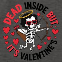 Dead Inside But Its Valentines Skeleton Cupid Vector Backpack