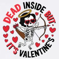 Dead Inside But Its Valentines Skeleton Cupid Performance Shirt