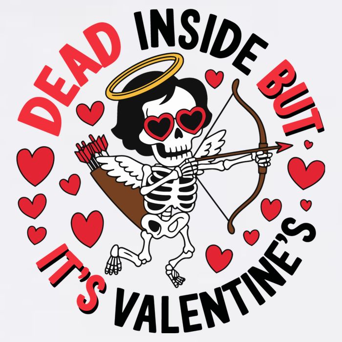 Dead Inside But Its Valentines Skeleton Cupid Performance Shirt