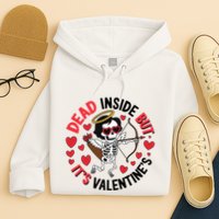 Dead Inside But Its Valentines Skeleton Cupid Hoodie