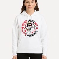 Dead Inside But Its Valentines Skeleton Cupid Hoodie