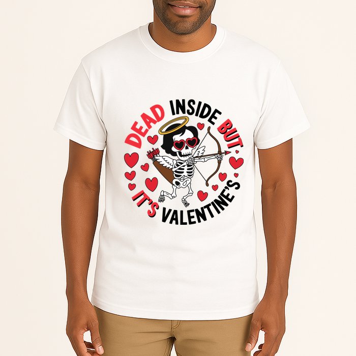 Dead Inside But Its Valentines Skeleton Cupid Tall T-Shirt