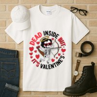 Dead Inside But Its Valentines Skeleton Cupid Tall T-Shirt