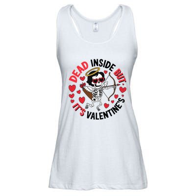 Dead Inside But Its Valentines Skeleton Cupid Ladies Essential Flowy Tank