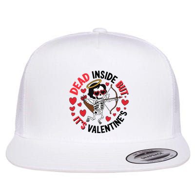 Dead Inside But Its Valentines Skeleton Cupid Flatbill Hat