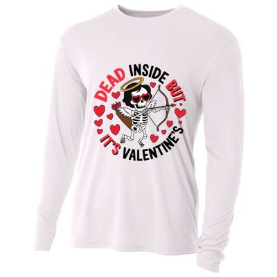 Dead Inside But Its Valentines Skeleton Cupid Cooling Performance Long Sleeve Crew