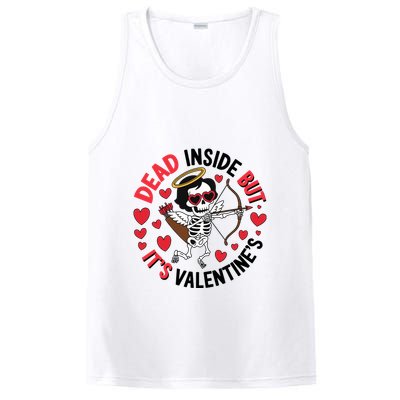 Dead Inside But Its Valentines Skeleton Cupid PosiCharge Competitor Tank