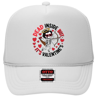 Dead Inside But Its Valentines Skeleton Cupid Trucker Hat