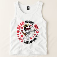 Dead Inside But Its Valentines Skeleton Cupid Tank Top