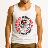 Dead Inside But Its Valentines Skeleton Cupid Tank Top