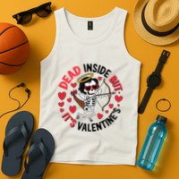 Dead Inside But Its Valentines Skeleton Cupid Tank Top