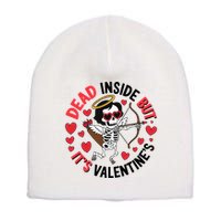 Dead Inside But Its Valentines Skeleton Cupid Short Acrylic Beanie