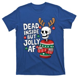 Dead Inside But Jolly Af Funny Santa Christmas Holiday Gift T-Shirt