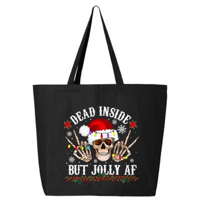 Dead Inside But Jolly AF Funny Christmas Funny Skull Design 25L Jumbo Tote