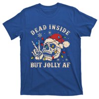 Dead Inside But Jolly Af Funny Skeleton Lights Christmas Gift T-Shirt