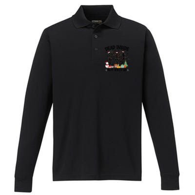 Dead Inside But Jolly Af Dancing Skeleton Graphic Christmas Gift Performance Long Sleeve Polo