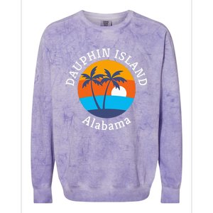 Dauphin Island Beach Alabama Summer Vacation Souvenir Colorblast Crewneck Sweatshirt