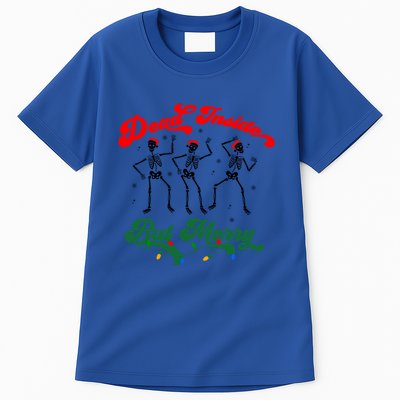 Dead Inside But ItS Merry Christmas Dancing Skeleton Xmas Cool Gift Tall T-Shirt