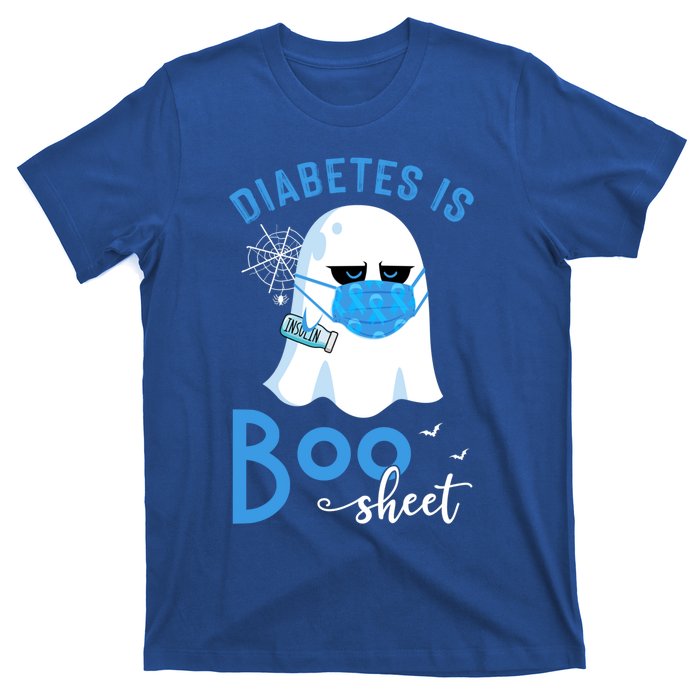 Diabetes Is Boo Sheet Boo Ghost Diabetes Awareness Halloween Gift T-Shirt