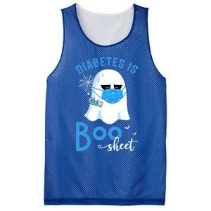 Diabetes Is Boo Sheet Boo Ghost Diabetes Awareness Halloween Gift Mesh Reversible Basketball Jersey Tank