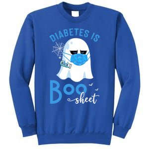 Diabetes Is Boo Sheet Boo Ghost Diabetes Awareness Halloween Gift Tall Sweatshirt