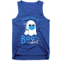 Diabetes Is Boo Sheet Boo Ghost Diabetes Awareness Halloween Gift Tank Top