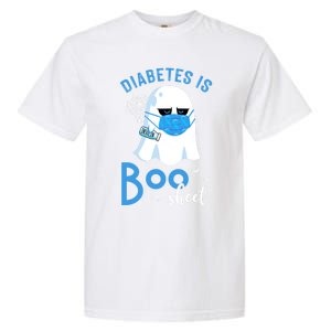 Diabetes Is Boo Sheet Boo Ghost Diabetes Awareness Halloween Gift Garment-Dyed Heavyweight T-Shirt