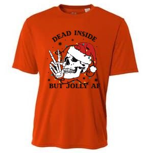 Dead Inside But Jolly Af Funny Christmas Design Gift Cooling Performance Crew T-Shirt