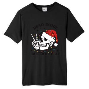 Dead Inside But Jolly Af Funny Christmas Design Gift Tall Fusion ChromaSoft Performance T-Shirt