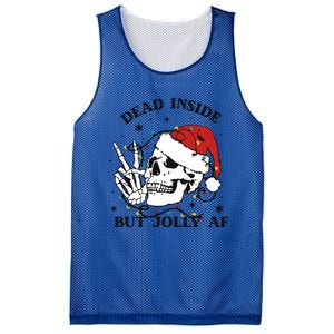 Dead Inside But Jolly Af Funny Christmas Design Gift Mesh Reversible Basketball Jersey Tank