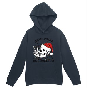 Dead Inside But Jolly Af Funny Christmas Design Gift Urban Pullover Hoodie