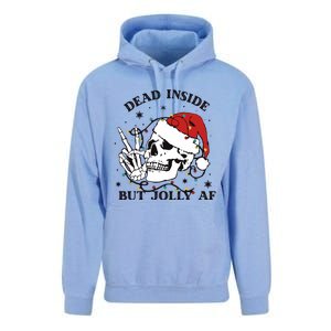 Dead Inside But Jolly Af Funny Christmas Design Gift Unisex Surf Hoodie