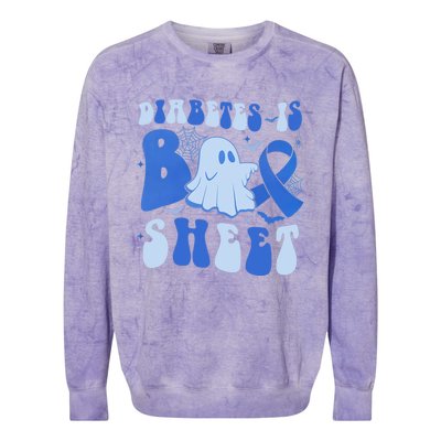 Diabetes Is Boo Sheet Halloween ghost Diabetes awareness Colorblast Crewneck Sweatshirt