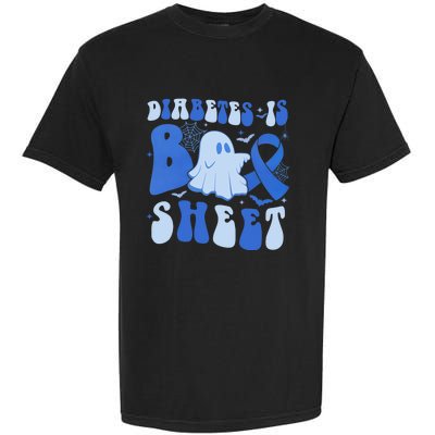 Diabetes Is Boo Sheet Halloween ghost Diabetes awareness Garment-Dyed Heavyweight T-Shirt