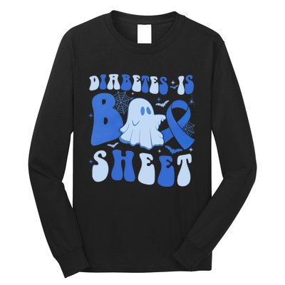 Diabetes Is Boo Sheet Halloween ghost Diabetes awareness Long Sleeve Shirt