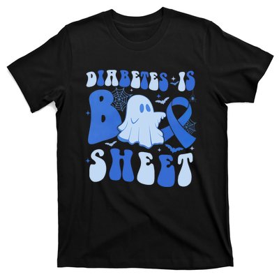 Diabetes Is Boo Sheet Halloween ghost Diabetes awareness T-Shirt