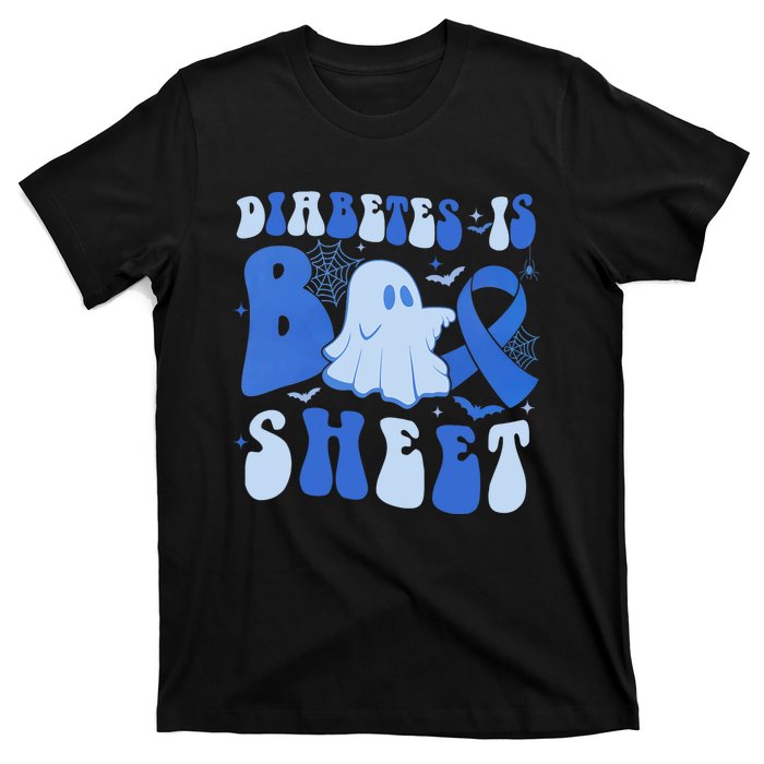 Diabetes Is Boo Sheet Halloween ghost Diabetes awareness T-Shirt