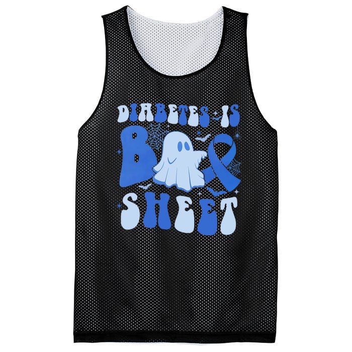 Diabetes Is Boo Sheet Halloween ghost Diabetes awareness Mesh Reversible Basketball Jersey Tank