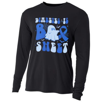 Diabetes Is Boo Sheet Halloween ghost Diabetes awareness Cooling Performance Long Sleeve Crew