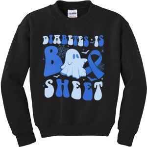 Diabetes Is Boo Sheet Halloween ghost Diabetes awareness Kids Sweatshirt