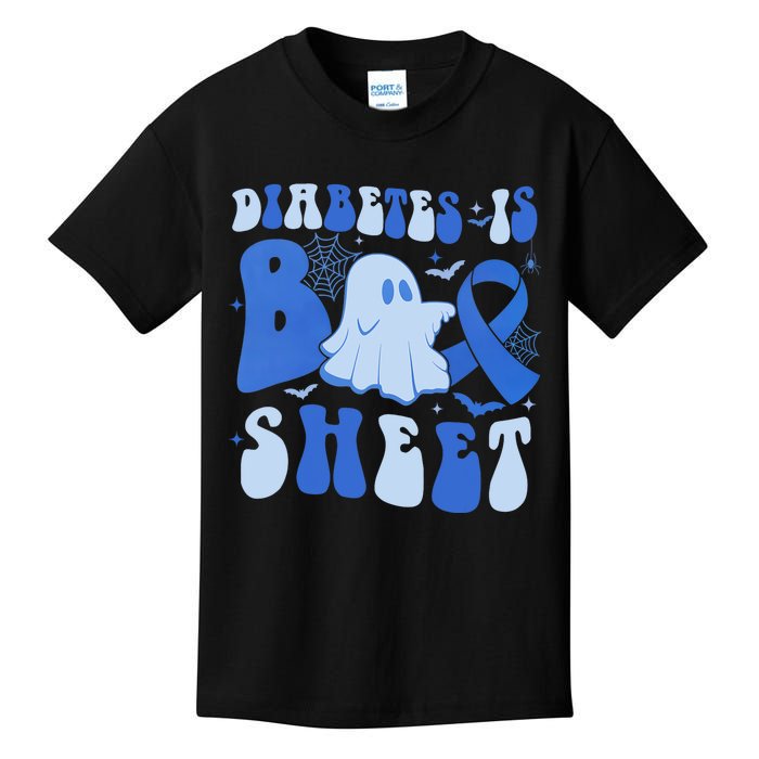 Diabetes Is Boo Sheet Halloween ghost Diabetes awareness Kids T-Shirt