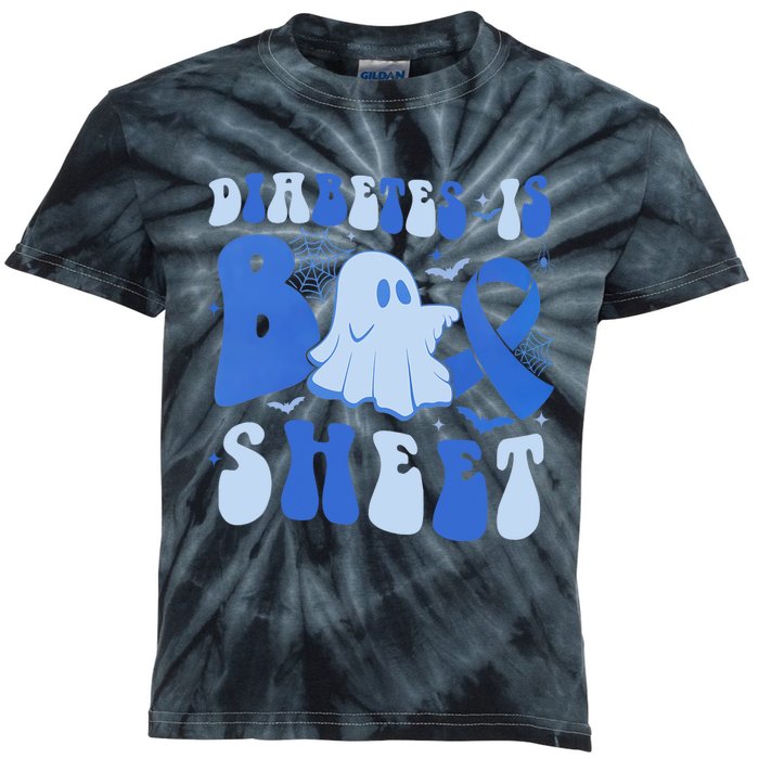 Diabetes Is Boo Sheet Halloween ghost Diabetes awareness Kids Tie-Dye T-Shirt